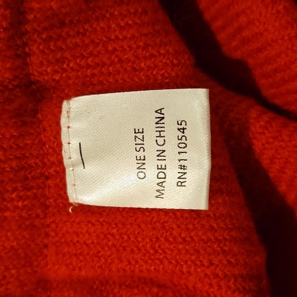 Bohemian Red Fringe Shawl Wrap / Toggle Front Cape - One Size - Picture 14 of 16